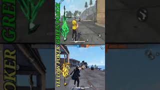 free fire yellow poker mp40 vs green poker mp40 gun comparison #shorts #freefire #vjtamilgaming