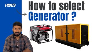 How to Select the Right Generator for Your Needs Expert guide |ശരിയായ ജനറേറ്റർ എങ്ങനെ തിരഞ്ഞെടുക്കാം