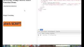 STRINGS MATCH METHOD JAVASCRIPT DEMO