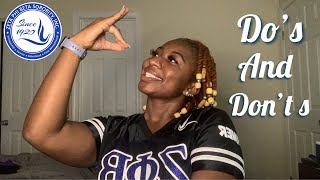 NPHC SORORITY ADVICE DO'S AND DON'TS