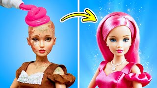 Nerd Gets Ready for Prom! Beauty Makeover with Pink Hair 💖