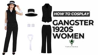 Women’s Gangster 1920s Costume Adult Pinstripe Suit For Halloween Party #Takerlama #HalloweenCostume