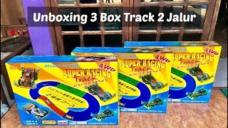 Unboxing 3 Box Track Tamiya Mini 4WD 2 Jalur - Test Run Track 2 Jalur