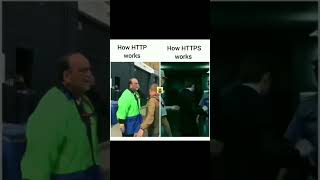 Difference between HTTP vs HTTPS working 😂 #technology #memes #coding