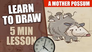 How to draw a possum easy