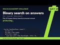 Binary search on answers - Day 16/60 60 Day DSA in JavaScript Challenge