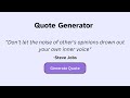 The Quote Generator Using HTML, CSS and JavaScript.