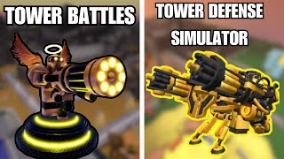 GOLDEN COMMANDO VS GOLDEN MINIGUNNER│TOWER BATTLES & TDS│