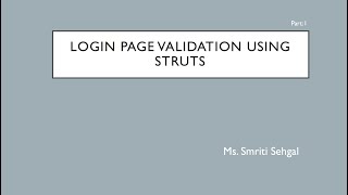 Struts Application Part 1