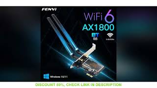 Fenvi-Adaptador PCIe Desktop Sem Fio WiFi 6 1800Mbps AX1800 BT5.2 802.11AX Dual Band 2.4G 5G Cartão