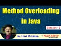 Method Overloading in Java | Session-3 | by Mr. Hari Krishna