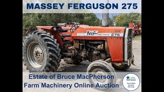 MASSEY FERGUSON 275 DIESEL TRACTOR