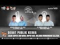 DEBAT PUBLIK KEDUA - PASLON BUPATI DAN WAKIL BUPATI KABUPATEN BOLAANG MONGONDOW SELATAN TAHUN 2024