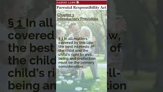 Chapter 1 - Law 1 | Parental responsibility act in Denmark