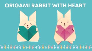 Origami Rabbit With Heart | Easy Origami