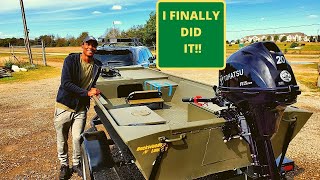 BUYING My First JON BOAT From Backwoods Landing - 1448 Flat Weldbilt Jon Boat and 20hp Tohatsu