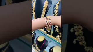 simply super uncut with kempu stones bangles one gram gold jewellery