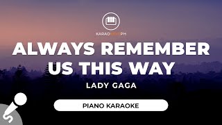 Always Remember Us This Way - Lady Gaga (Piano Karaoke)