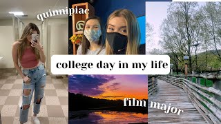 DAY IN MY LIFE at quinnipiac university: freshman film major | productive | in-person college 2021
