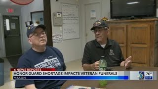 'I hope somebody will be there to do mine': Honor guard shortage threatens veteran funerals