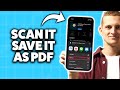How To Scan Document On iPhone And Save As Pdf 2026 (Step-By-Step Tutorial)