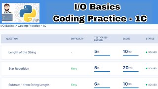 I/O Basics | Coding Practice - 1C Answers | Python | NxtWave | CCBP 4.0