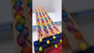 marble Run Race ASMR #92 Wooden Wave Course Colorful Marbles   #marblerun #marblerunrace #asmr