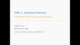 2. Variational Inference || Probabilistic ML Reading Group