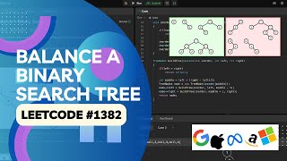 LeetCode 1382: Balance a Binary Search Tree (Intuition + Algorithm Explained)
