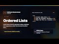 HTML Ordered Lists - HTML Data Foundation | FullStack Masterclass HTML Course