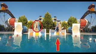 NASHIRA HOTEL HAVUZ VE KAYDIRAKLARDA TEK BAŞIMIZA KALDIK.EĞLENCELİ VLOG VİDEO