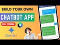 How to create ChatBot Gemini android app | Full Tutorial | 2024