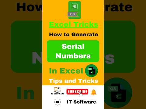 Cómo generar números de serie en trucos y consejos de Excel #para ti #videocorto #exceltips #exceltricks