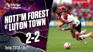 Highlights & Goles: Nottingham Forest v. Luton Town 2-2 | Premier League | Telemundo Deportes