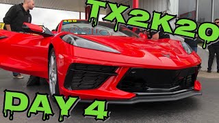 TX2K20 Day 4:  Nitrous C8 Corvette gets TOWED, Drag Race Eliminations go crazy!