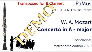 Mozart: Clarinet Concerto in A - major, transposed for B clarinet