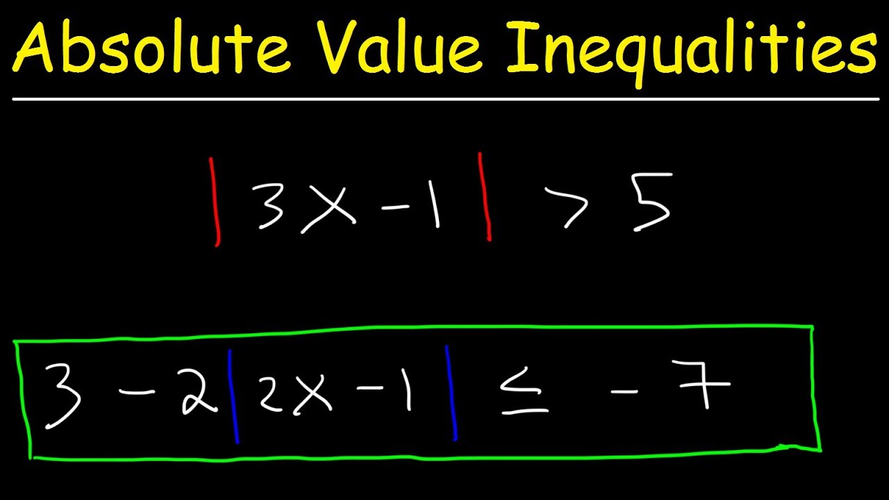 How To Solve Absolute Value Inequalities, Basic Introduction, Algebra ...