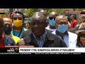 President Ramaphosa assesses Parliament Fire  situation