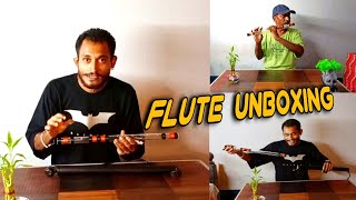 🔴Flute unboxing vide / Foxit Musical Flutes ✴️/ Achrylic Bansuri C Sharp Right Handed Middle Octave