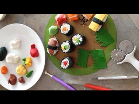 How to make a fondant SUSHI CAKE! Time-lapse video How to make a fondant SUSHI CAKE! Time-lapse video