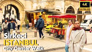 Istanbul, Sirkeci 4K Walking Tour | Exploring Sultanahmet, Ayasofya, Bazaar in December 2024