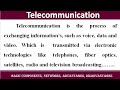 What is Telecommunications? Essay on Telecommunication in English Telecommunication  Communication