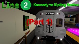 TTC Hawker Siddeley H5: Line 2: Bloor-Danforth Subway - Kennedy to Kipling Station (Part 1)