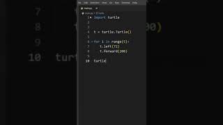 How to draw a pentagon using turtle in Python