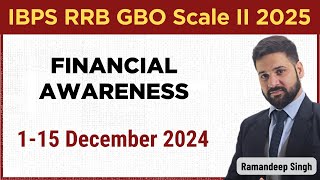 Financial Awareness for IBPS RRB Scale II \u0026 III : December 2024