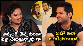 Anchor Sreemukhi Hilarious Fun with Nithin about his Marriage | Check Movie Team interview | TFPC