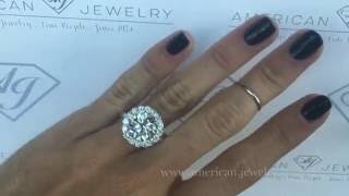 American Jewelry Brentwood - 4.21ct G/Si2 Round Brilliant Halo Engagement Ring