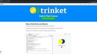 Python with trinket intro to strings and variables (video 1)