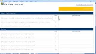 Supplier and Vendor Evaluation