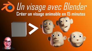 Modéliser un visage fonctionnel - modélisation simple - atelier Blender en Français